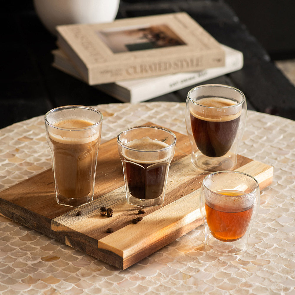 Double Wall Picardie Coffee Glass Set/2 110ml