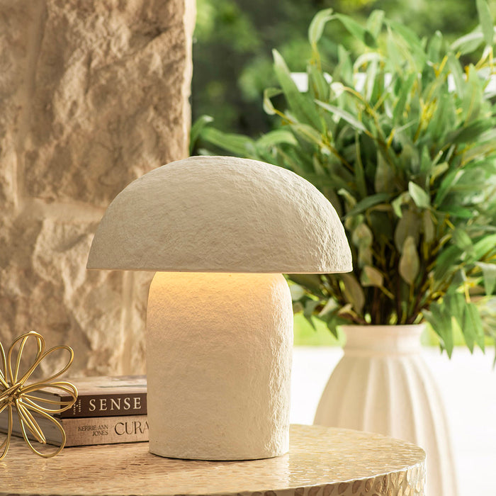 Paper Mache White Lamp
