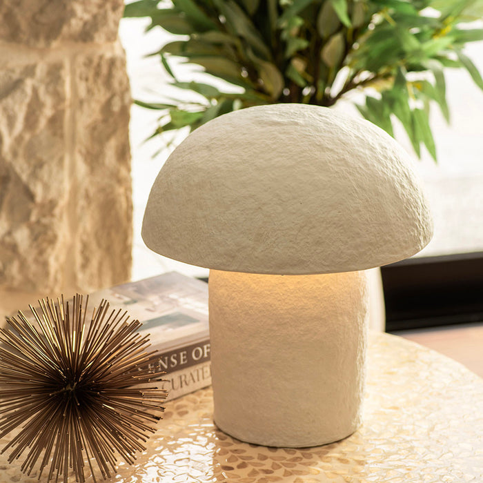 Paper Mache White Lamp