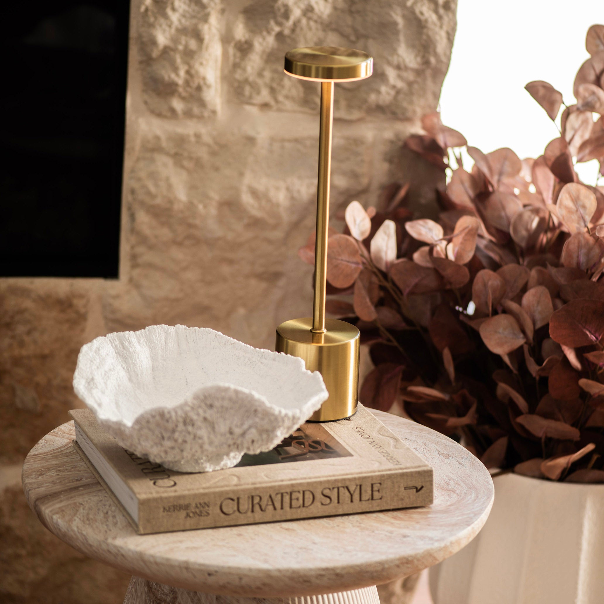 Portable LED Gold Table Lamp with USB