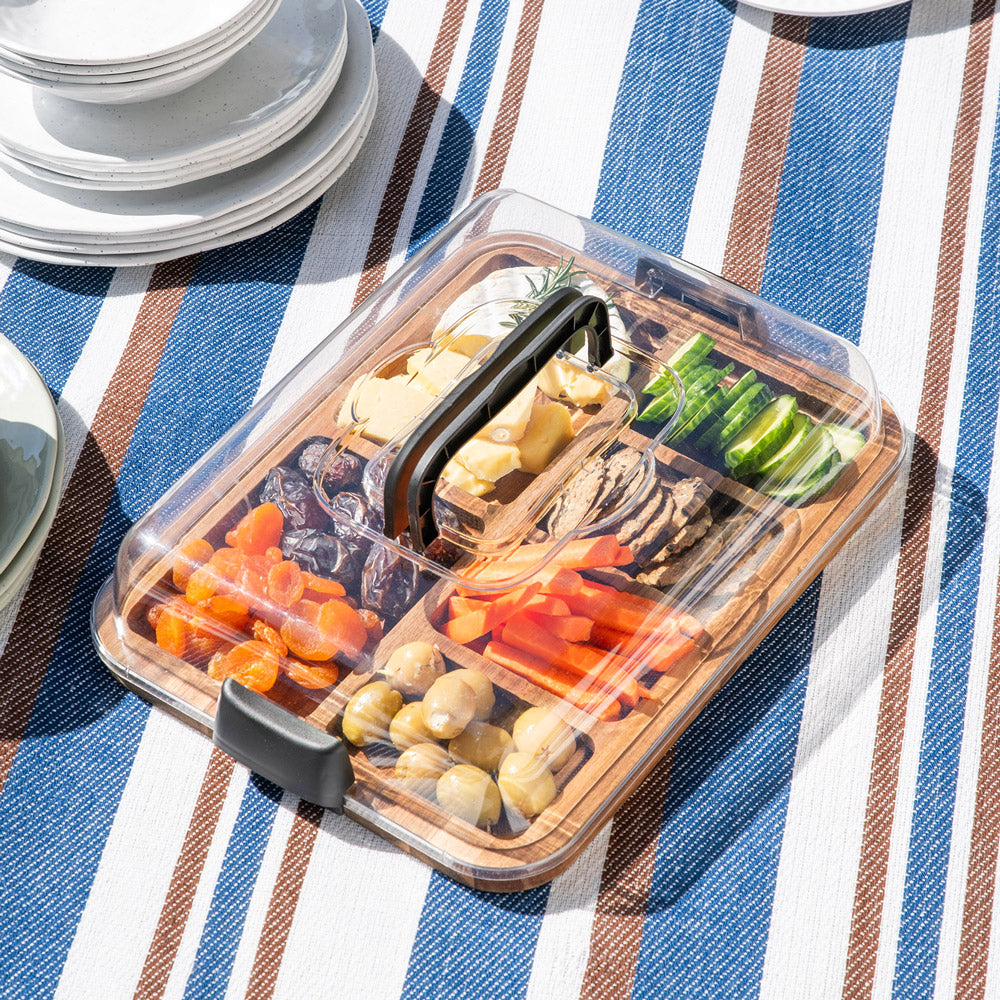 Acacia Wood Grazing Platter With Lid