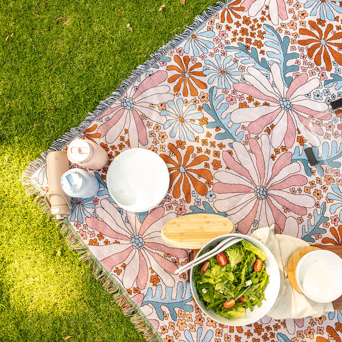 THROW Jacquard Orange Multi 130x160cm