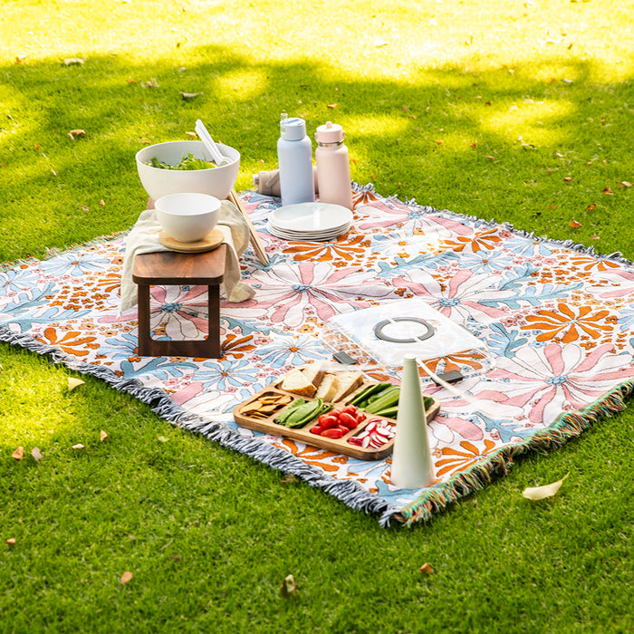 THROW Jacquard Orange Multi 130x160cm