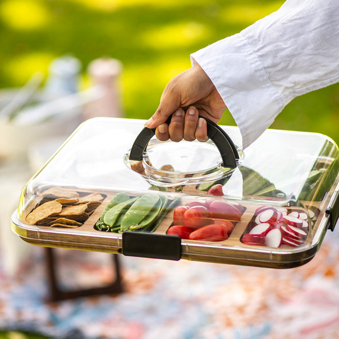 Acacia Wood Grazing Platter With Lid