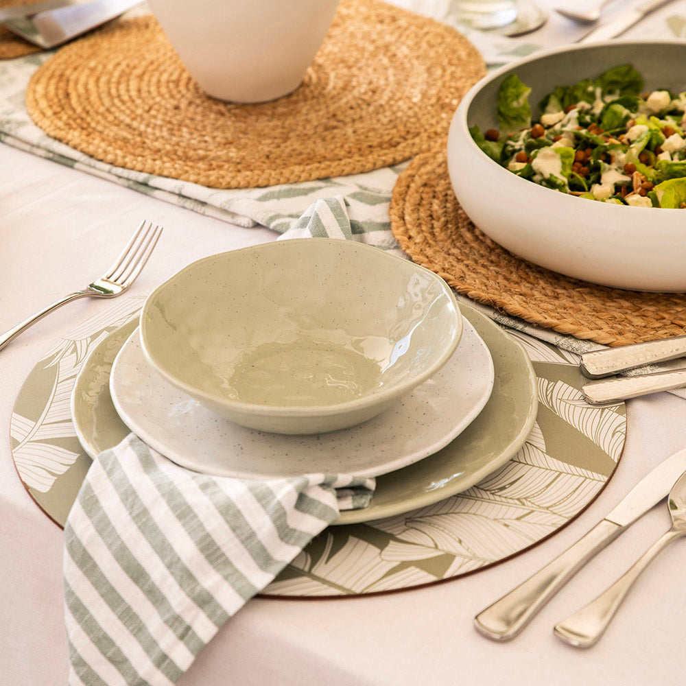 Slub Stripe Napkin Sage