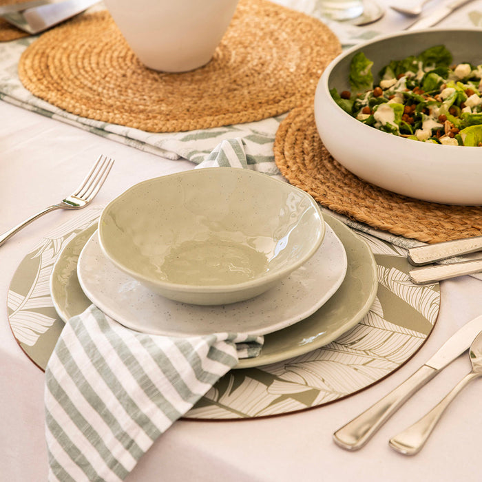 Slub Stripe Napkin Sage