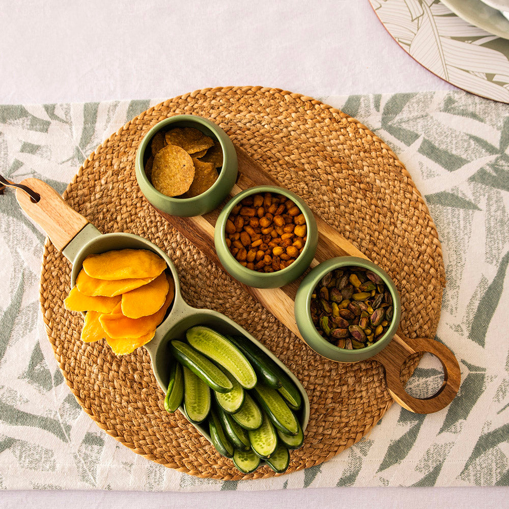 Golden Round 38cm Jute Placemat