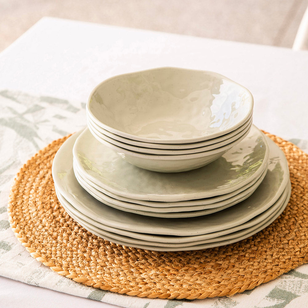 Golden Round 38cm Jute Placemat