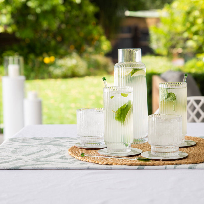 White Pedestal Hurricane 30x93cm