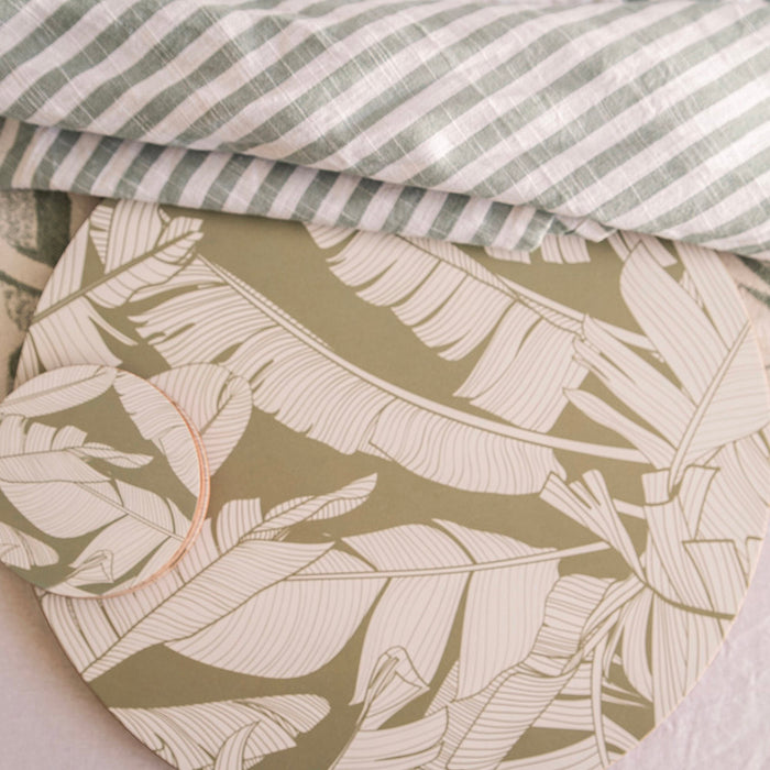 Tropical Cork Back Round Placemat Set/4 37cm