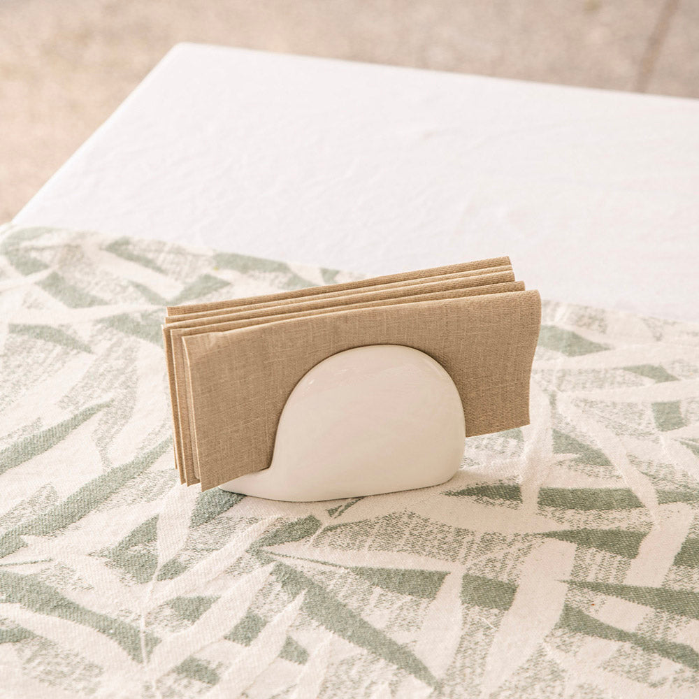 White Napkin Holder 13cm