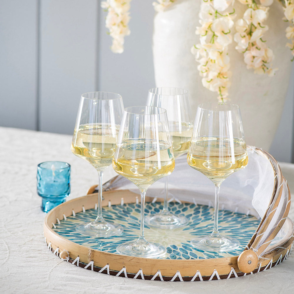 Reef Blue Aqua Capiz Food Cover 40cm