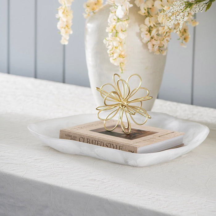 White Resin Platter 39cm