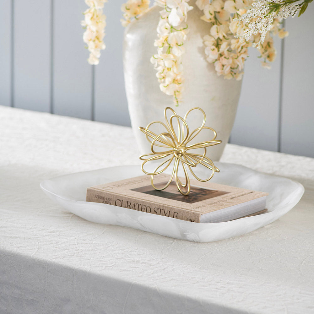 White Resin Platter 51cm