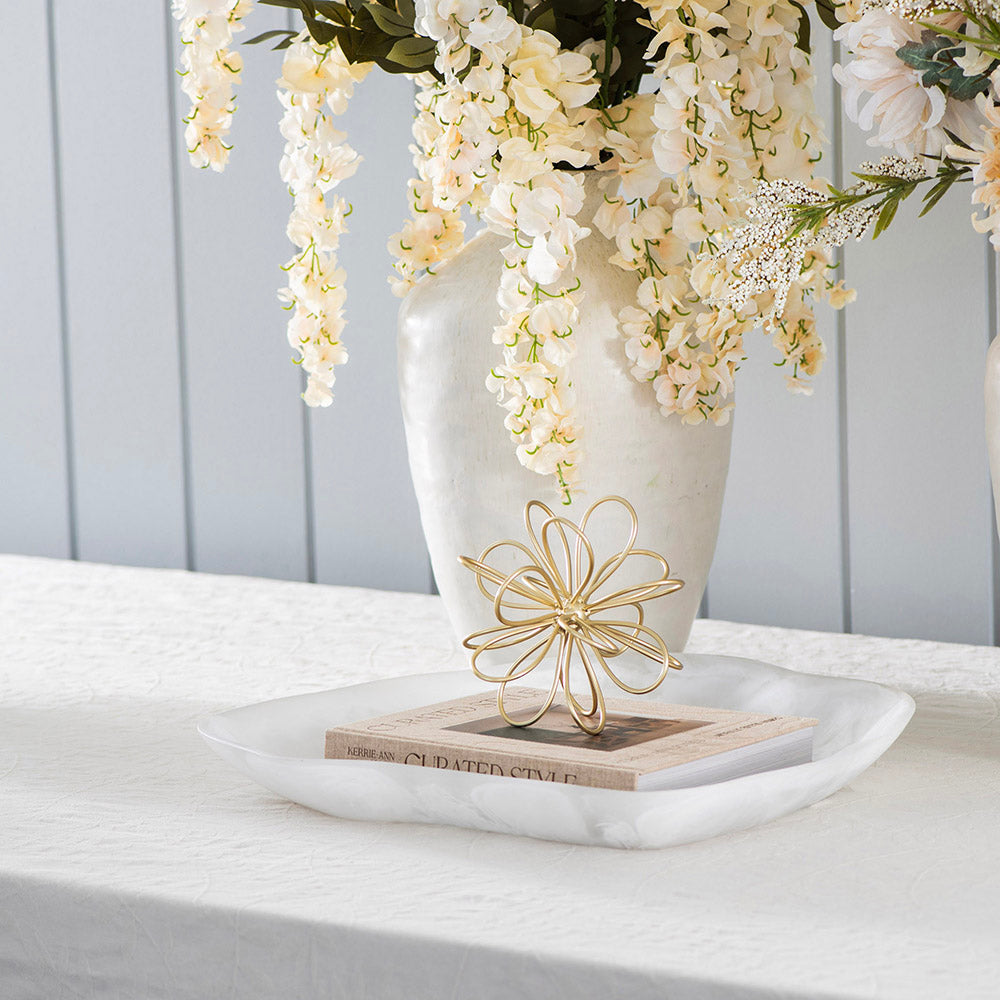 White Resin Platter 39cm