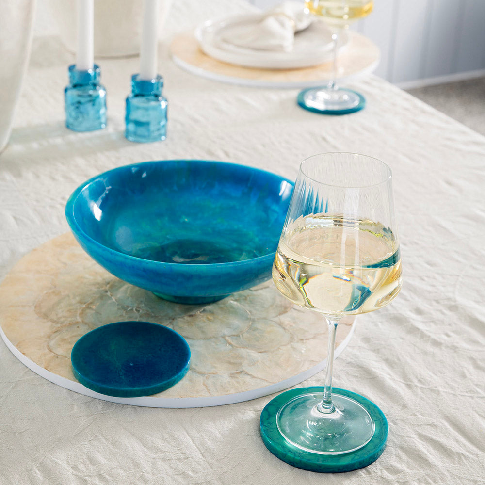 Ocean Resin Coaster Set
