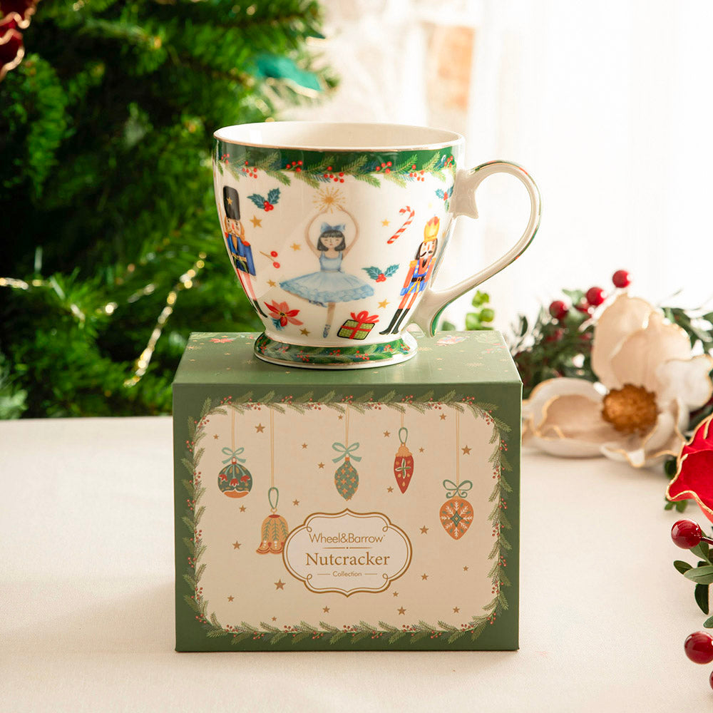 Nutcracker White 400mL Pedestal Teacup