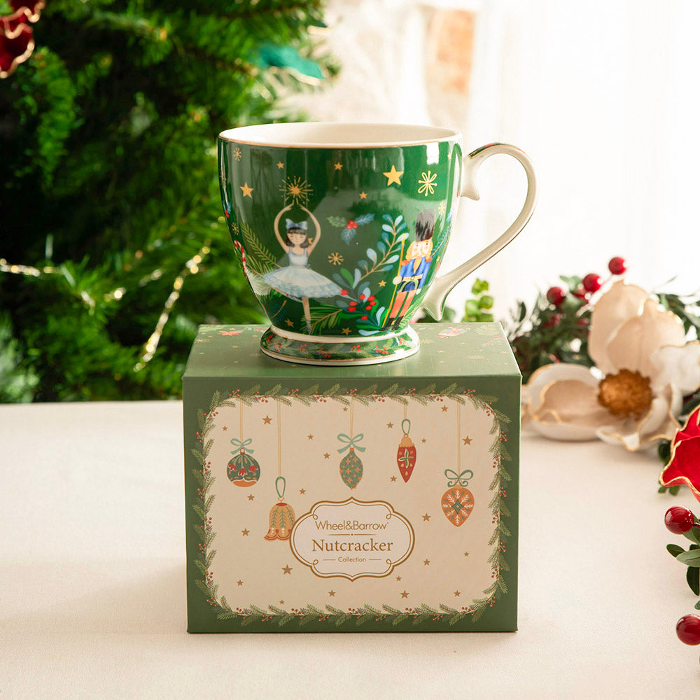 Nutcracker Green 400mL Pedestal Teacup