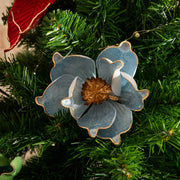 Blue Magnolia 15cm Artificial Flower Pick