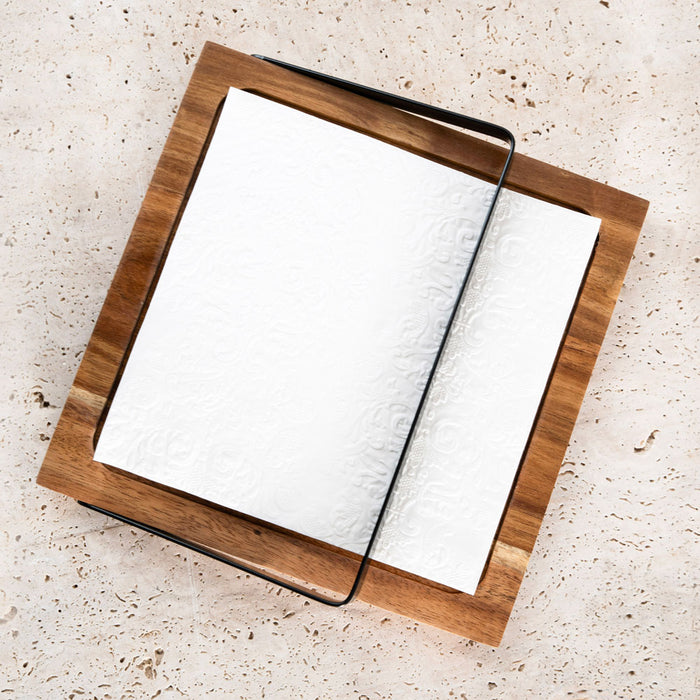 Ellis Napkin Holder Acacia Wood