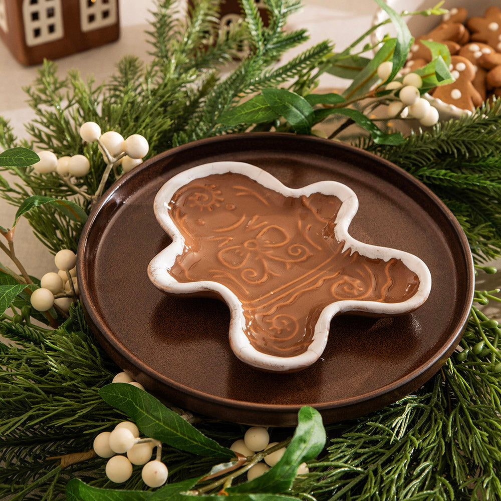 Gingerbread Man 15x13cm Ceramic Plate