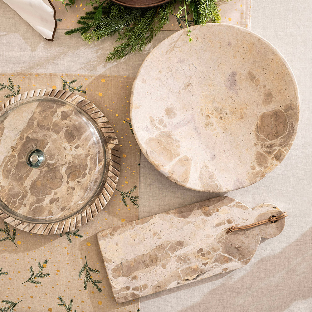 Natural Christmas Sprig Print  40x180cm Runner