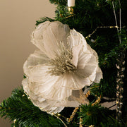Champagne & White Sheer 24cm Artificial Flower Stem