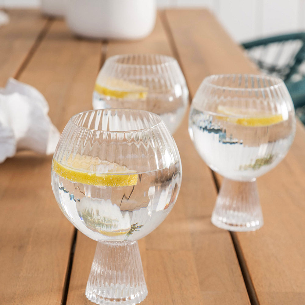 Ribbed Heavy Base Shell Glass