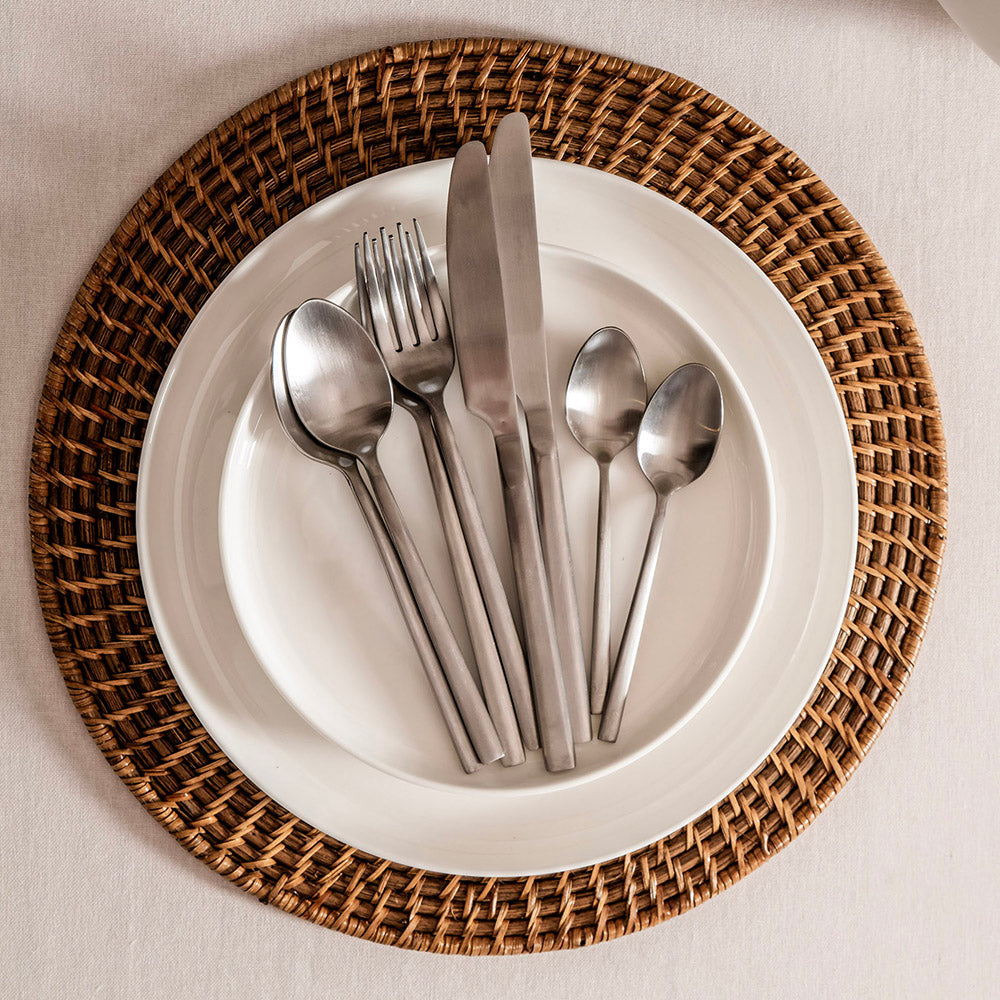 Brushed Silver 16 pc Stainless Steel Cutlery Set
