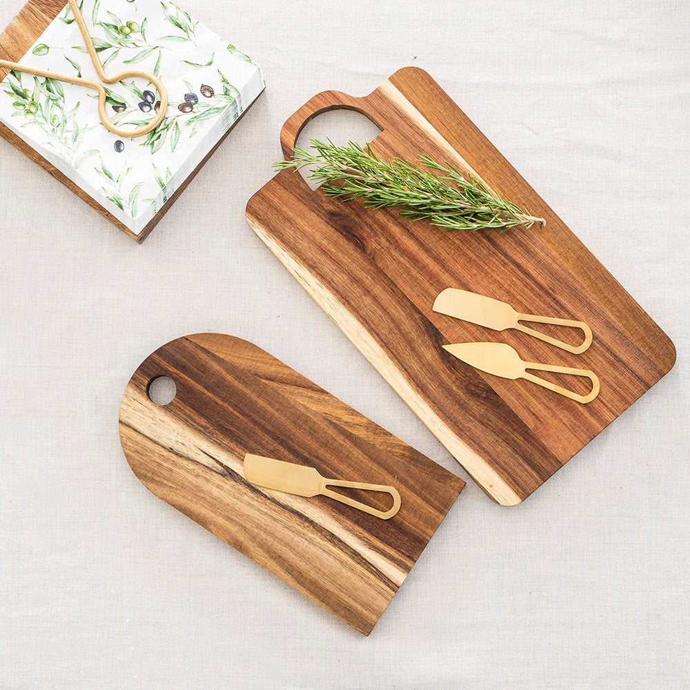 Acacia Board with 2 Knives Cheese Set
