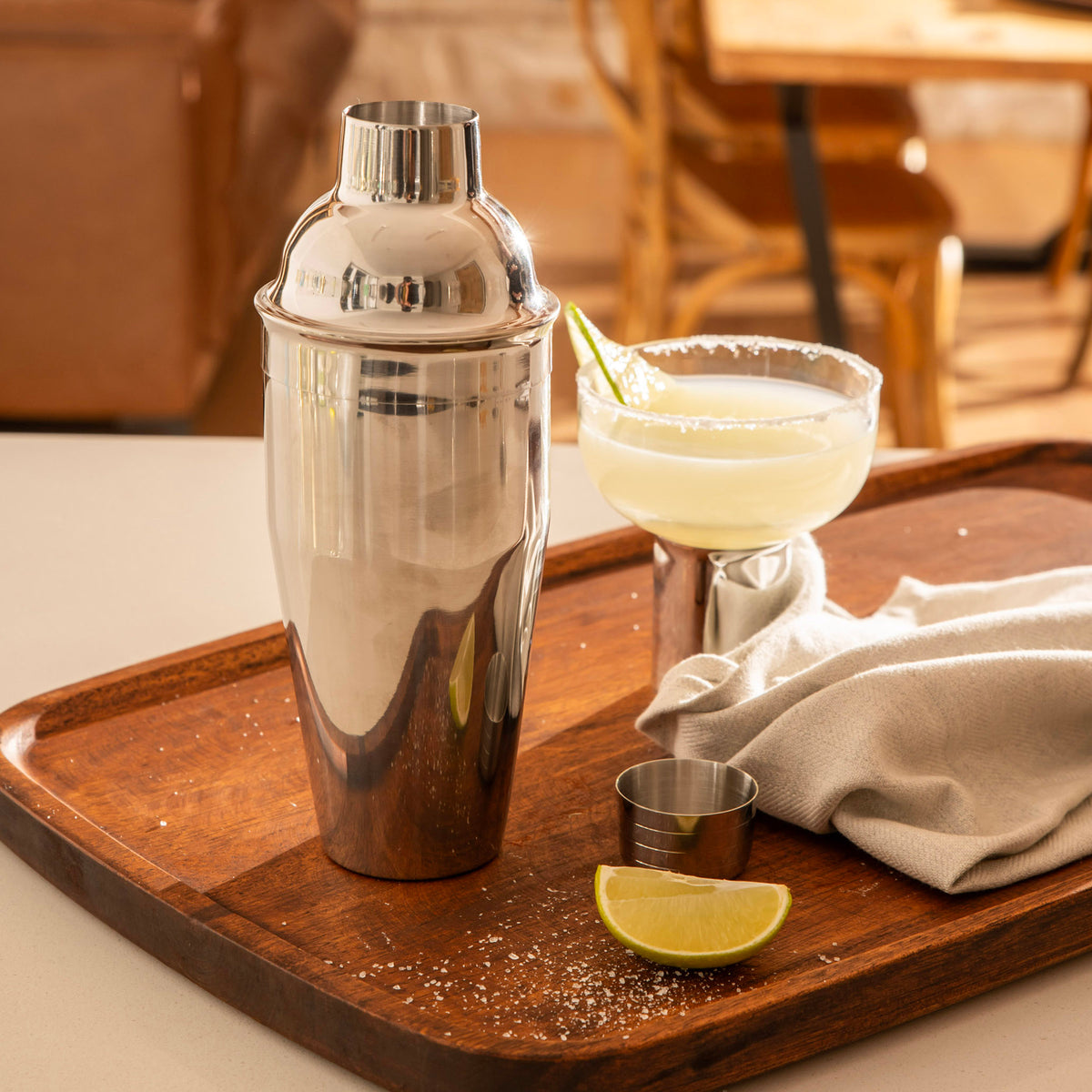 Silver 700mL Stainless Steel Cocktail Shaker