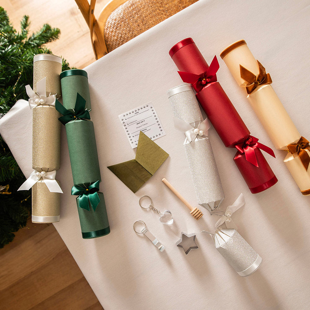 Matte Green with Green Ribbon 8pc Christmas Bon Bons
