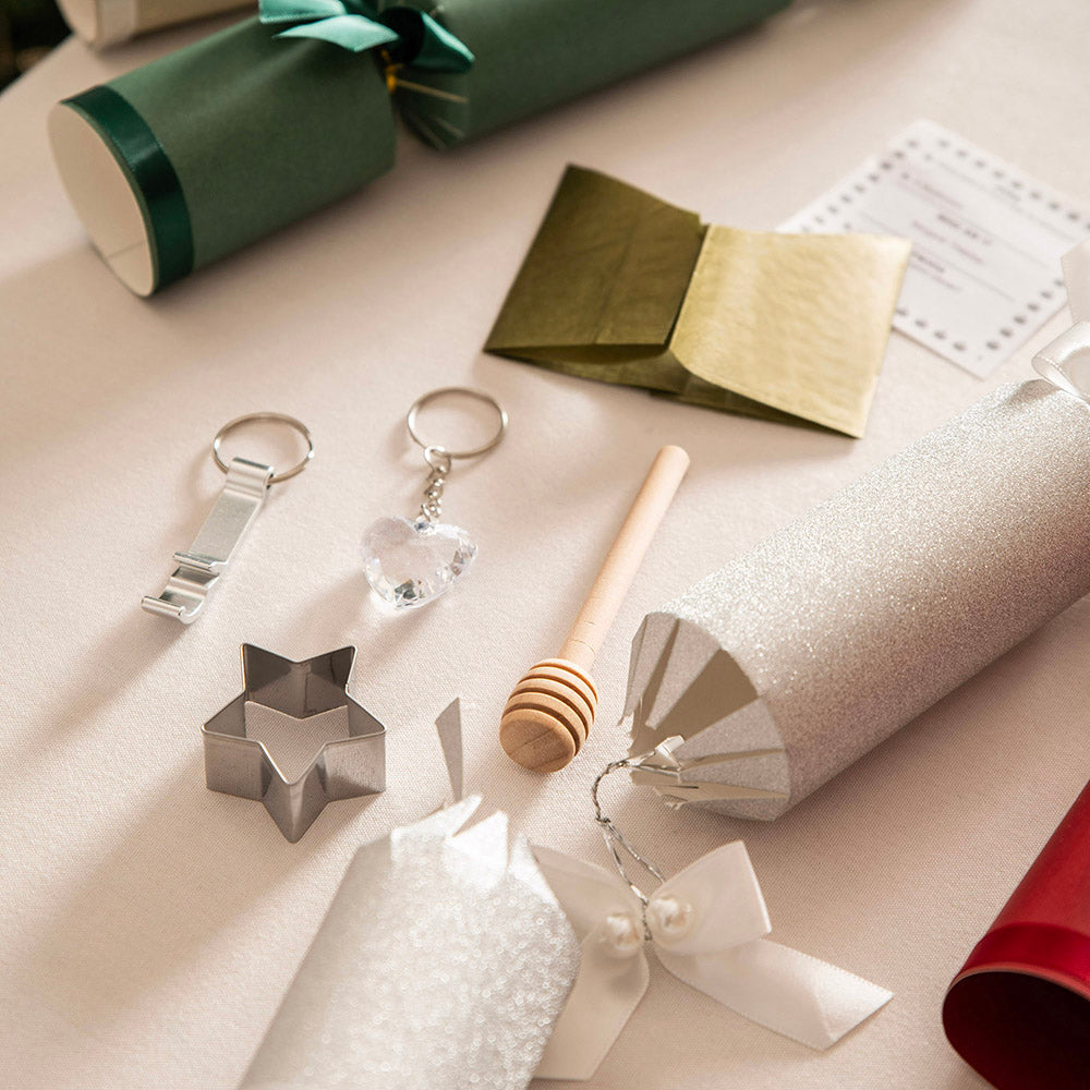 Matte Green & Green Ribbon 8pc Christmas Bon Bons
