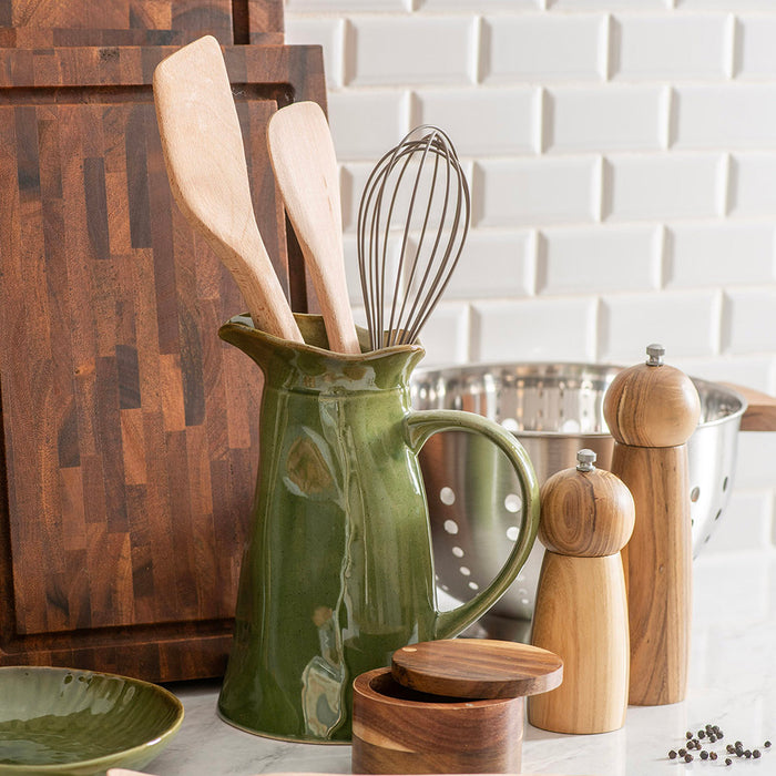 Curve Teak Wood 21.5cm Salt & Pepper Mill