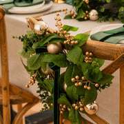 Gold Berries & Baubles 17cm Candle Wreath