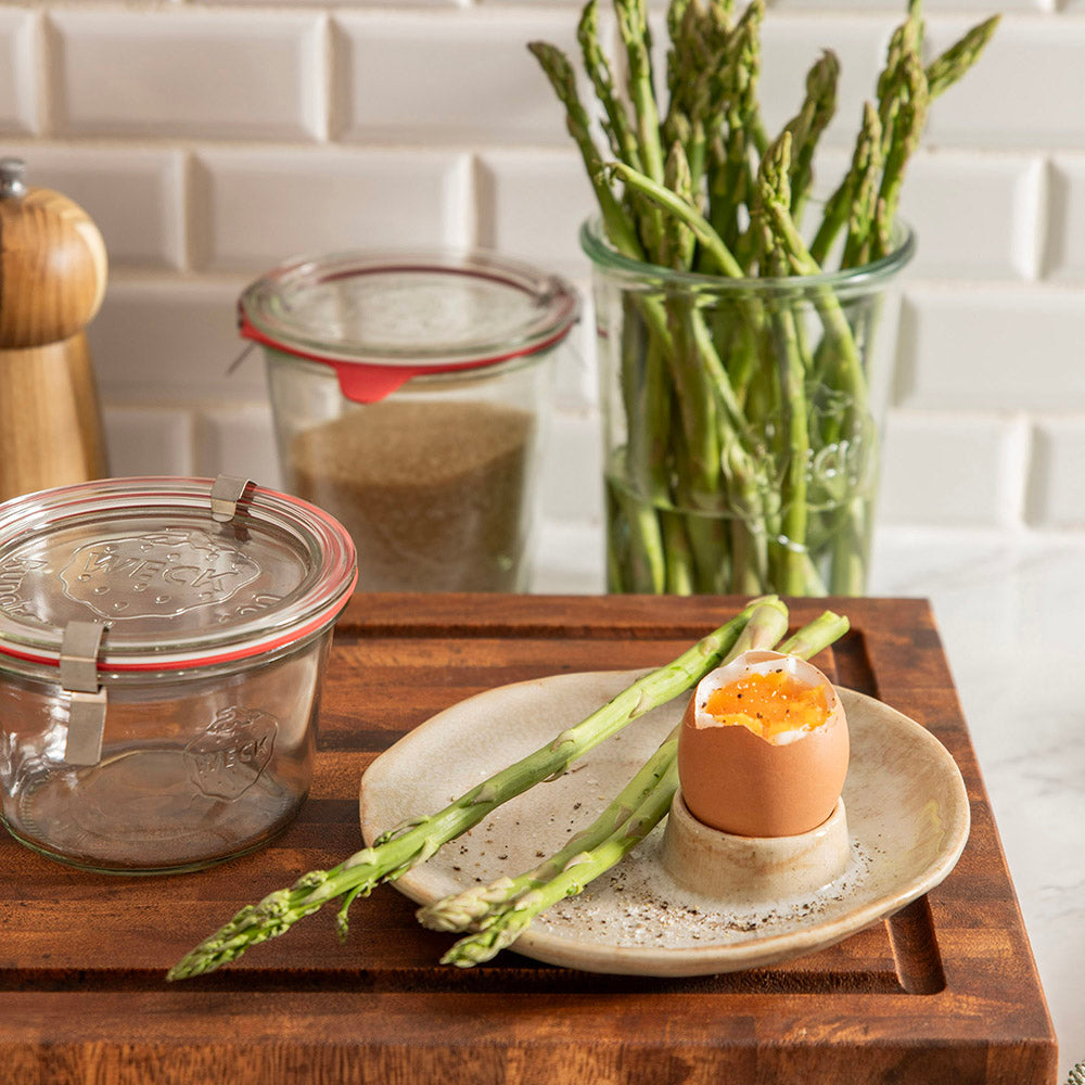 Provence Sand 16x3cm Stoneware Egg Cup Plate