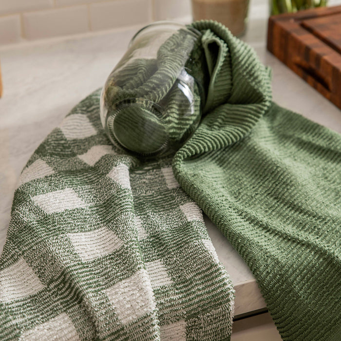 Tea Towel Set/2 Sage Terry