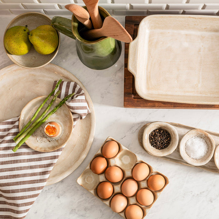 Provence Sand Round 36x2cm Stoneware Platter
