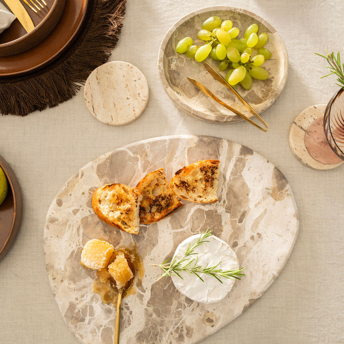 Chocolate Irregular Shape 41x33x2cm Marble Board