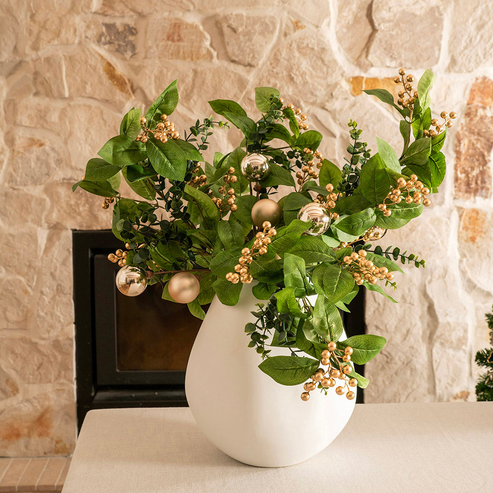 Gold Berries & Baubles 60cm Stem