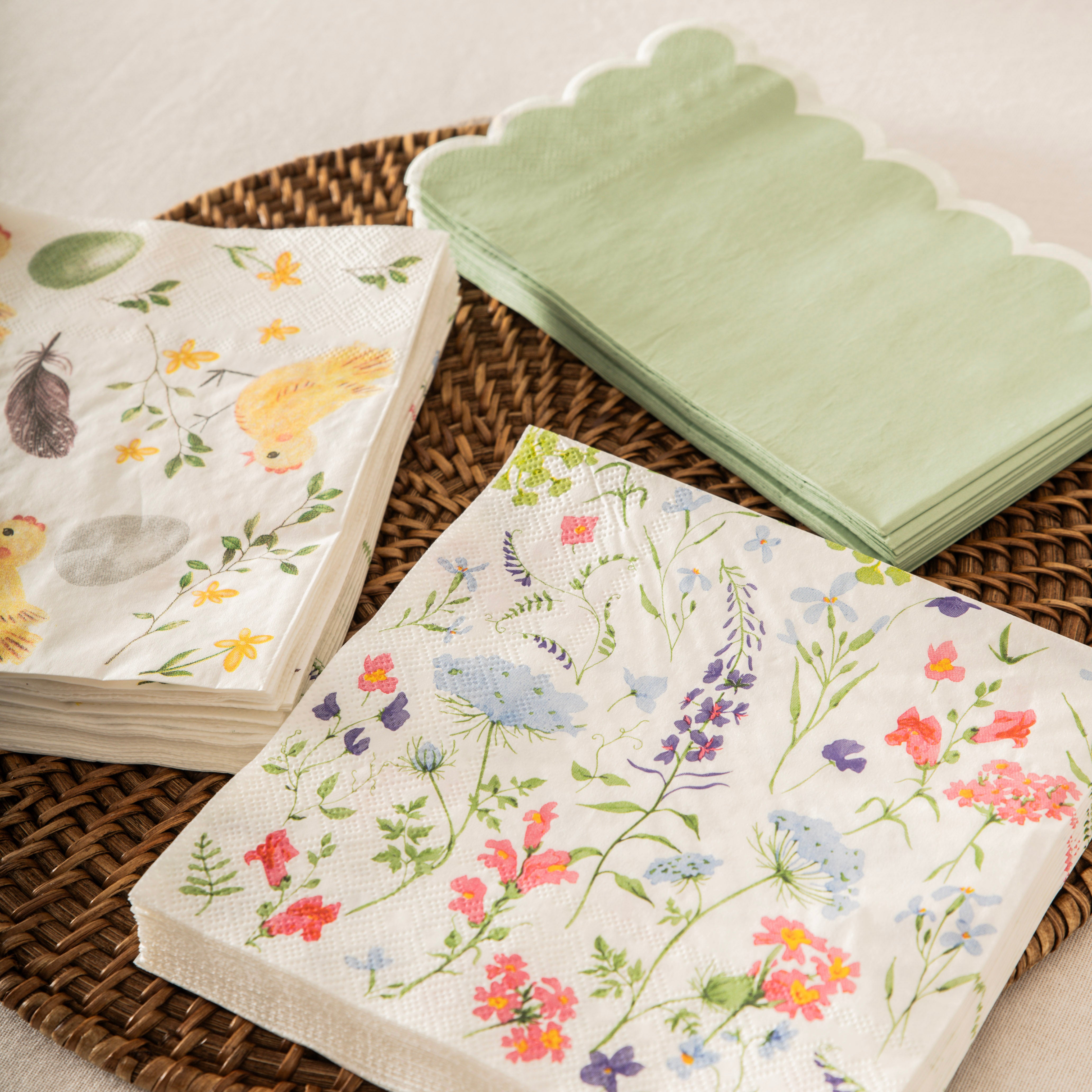 Wildflowers 33cm Pk 20 Paper Napkin Pack