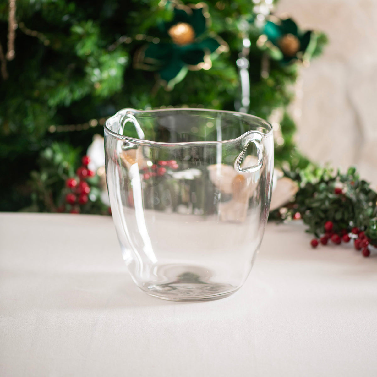 Clear 25cm Glass Ice Bucket