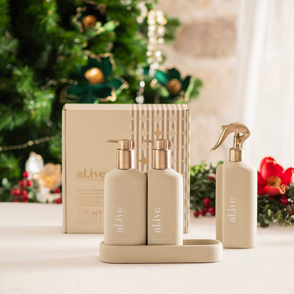 al.ive body Lemon & Pomegranate + Watermelon & Lime Kitchen Trio Bronze