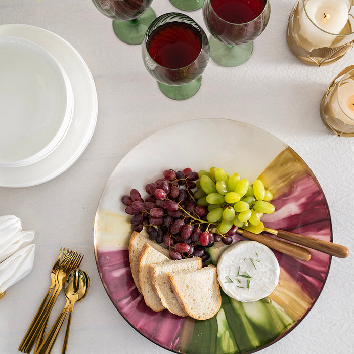 Multicolour Pop Glass Platter 40cm