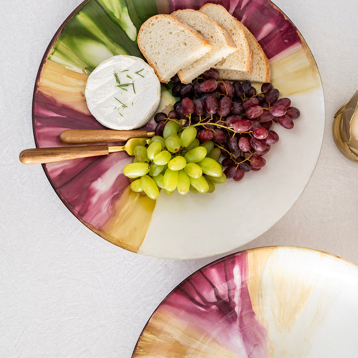 Multicolour Pop Glass Platter 40cm
