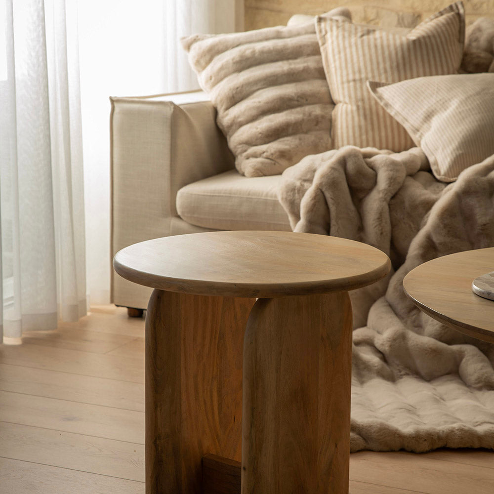 Agnes 50cm Mango Wood Side Table