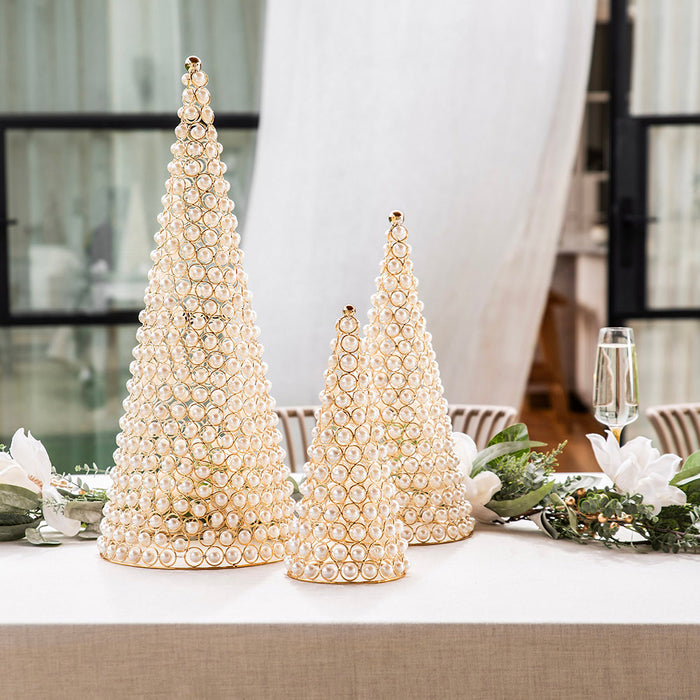 XMAS CONE Pearls Large 24x61cm