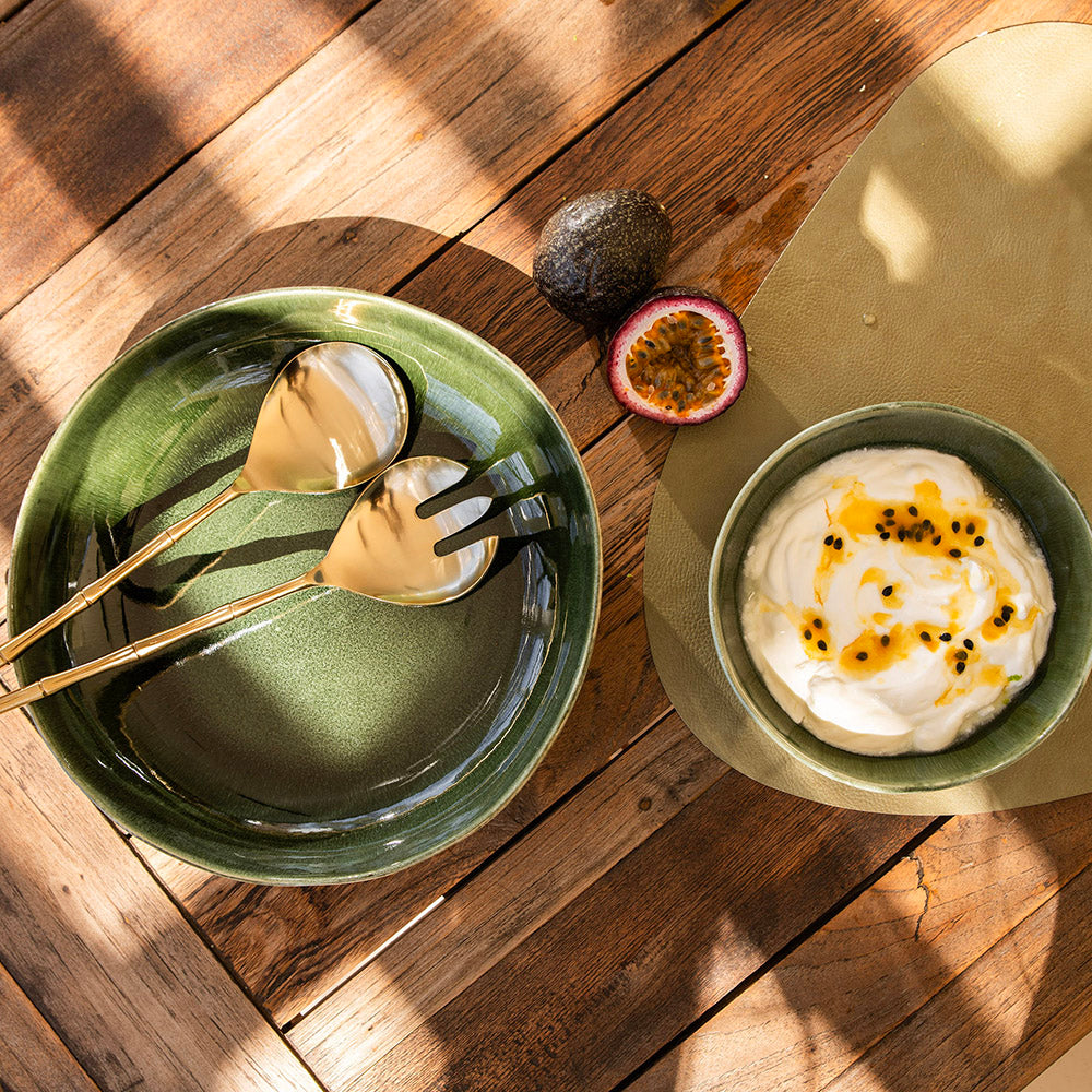 Tiki Green 18cm Stoneware Bowl