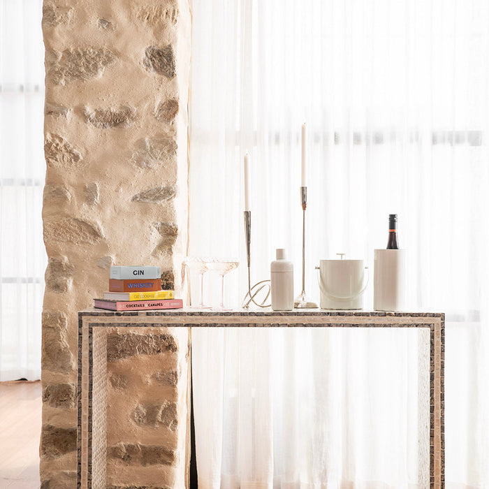 CONSOLE TABLE Capiz Pearl/Grey 115x30x76cm