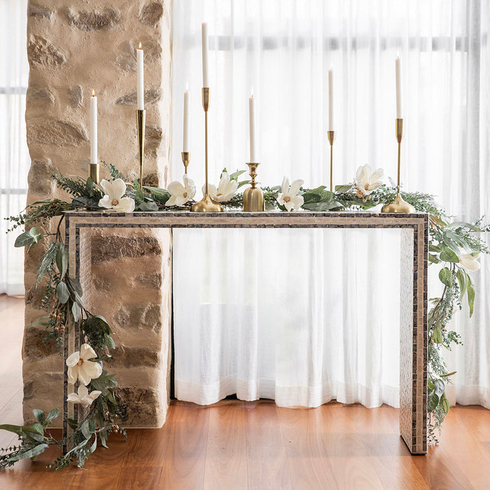 CONSOLE TABLE Capiz Pearl/Grey 115x30x76cm